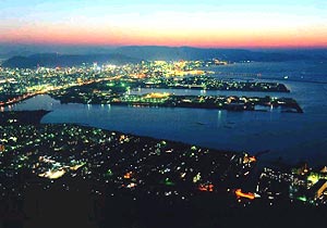 屋島から見たサンポート高松の夜景